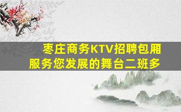 枣庄商务KTV招聘包厢服务您发展的舞台二班多